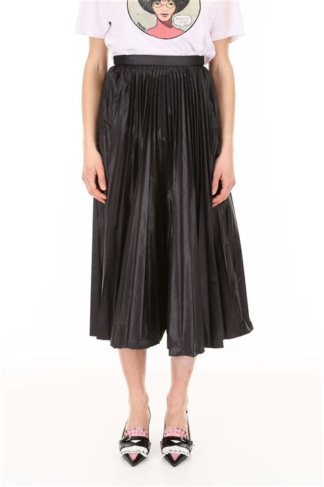 prada pleated skirt|Prada nylon pleated top.